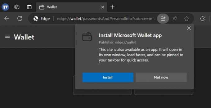 Веб-приложение Microsoft Wallet