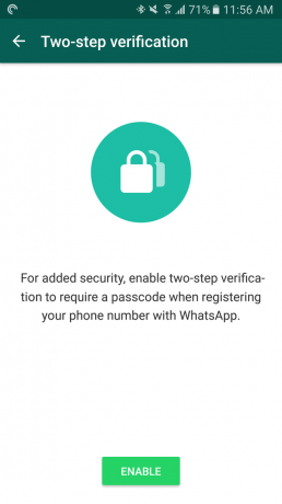 Omogućite potvrdu u dva koraka na WhatsApp